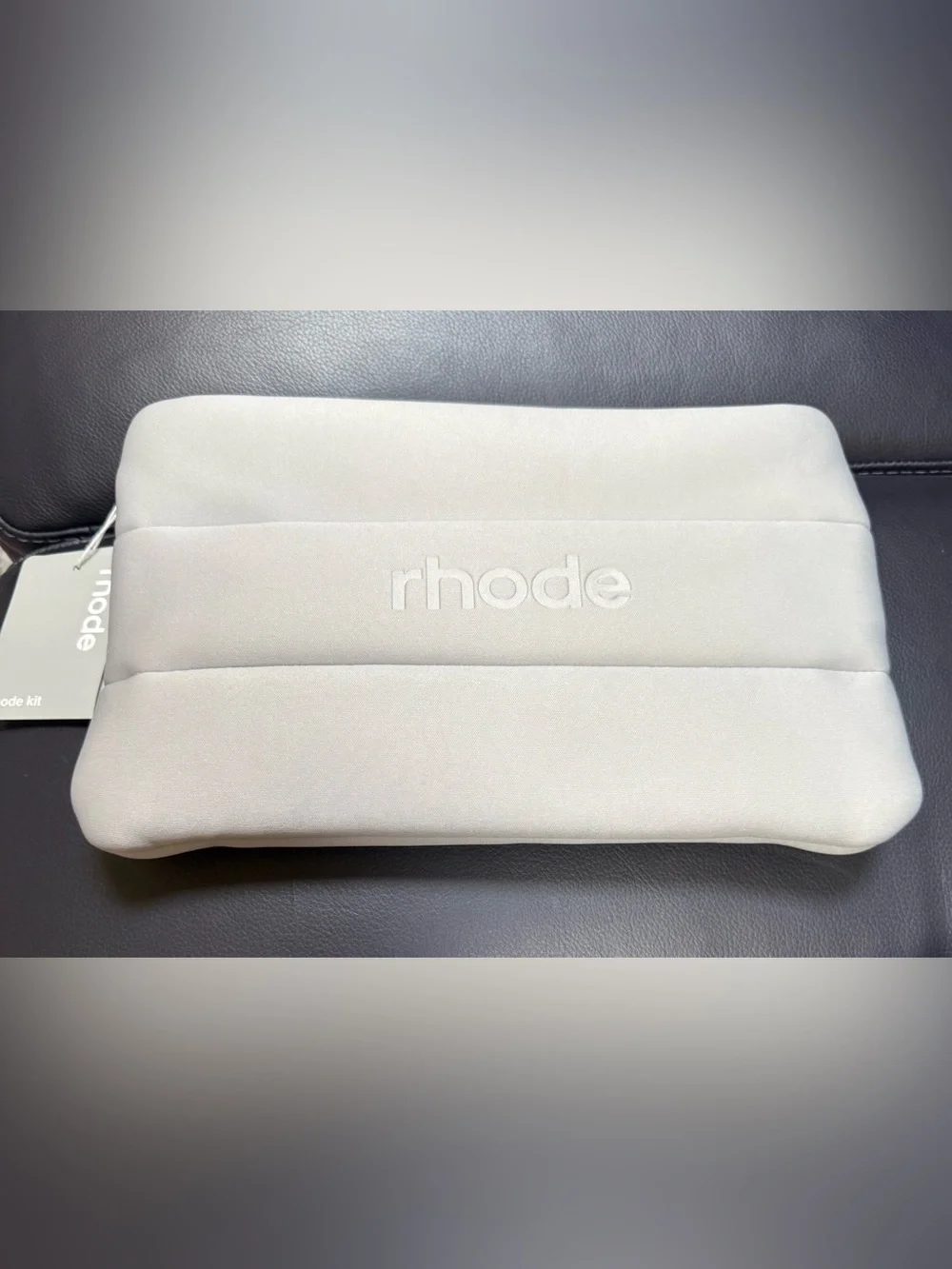 NWT Rhode Bubble Kit Gray Makeup Pouch Cosmetic Bag Only